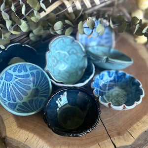 Artisan Mask Mixing Bowl & Wooden Teaspoon